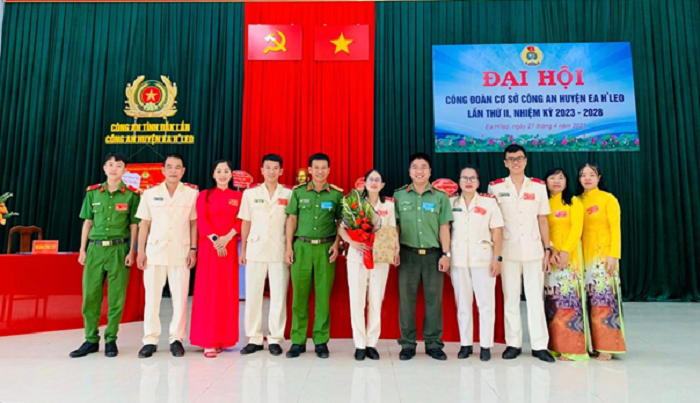 Công đoàn cơ sở Công an huyện Ea H'leo tổ chức Đại hội Công đoàn cơ sở lần thứ II, nhiệm kỳ 2023-2028